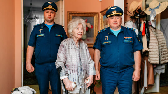 Представители Воздушно-космических сил поздравили со 100-летием  ветерана Великой Отечественной войны